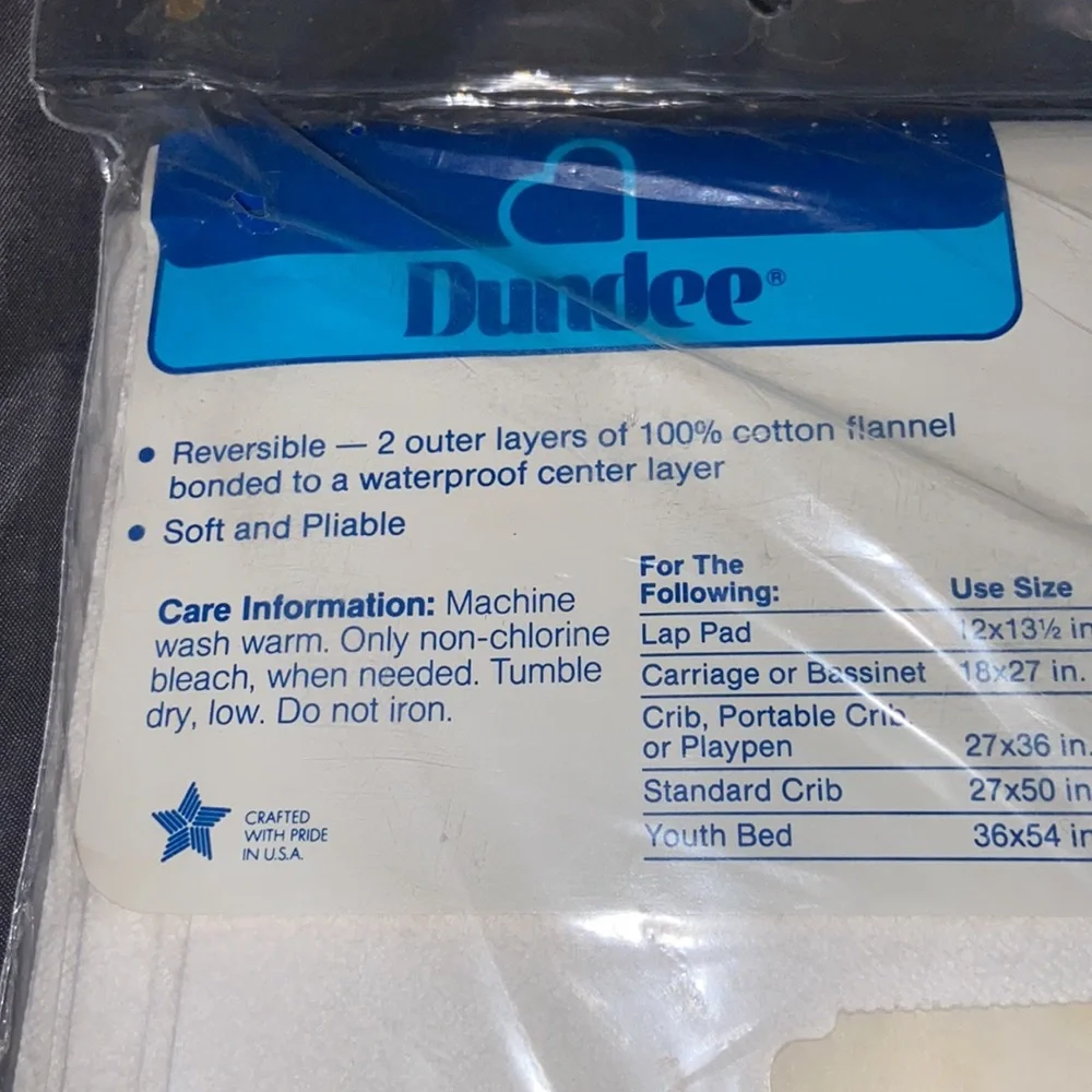 Vintage waterproof sheet for cribs, portable cribs, or playpens. NWT by Dundee
